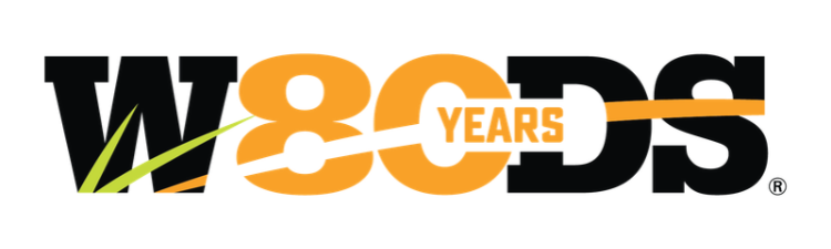 Woods Equipment 80th Anniversary Logo